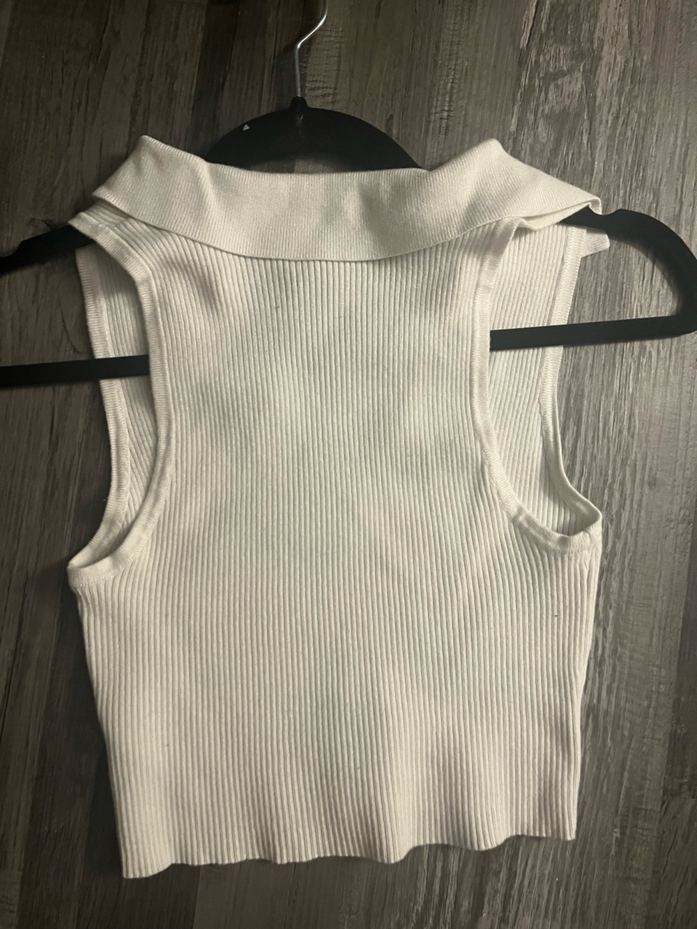 Women’s Ribbed White Tank Top